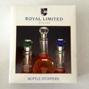 ROYAL LIMITED Vintage Crystal Bottle Stoppers - Set of 3